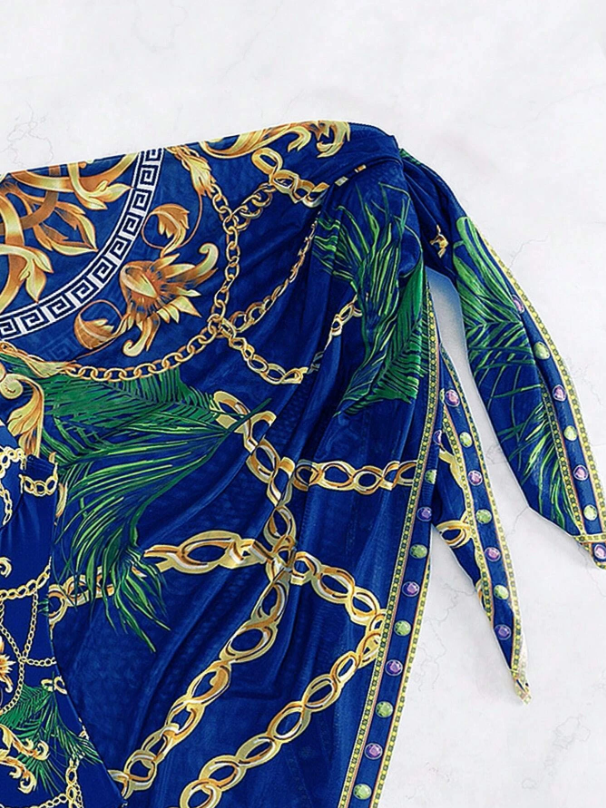 CONJUNTO DE PRAIA NAUTICAL LUXE