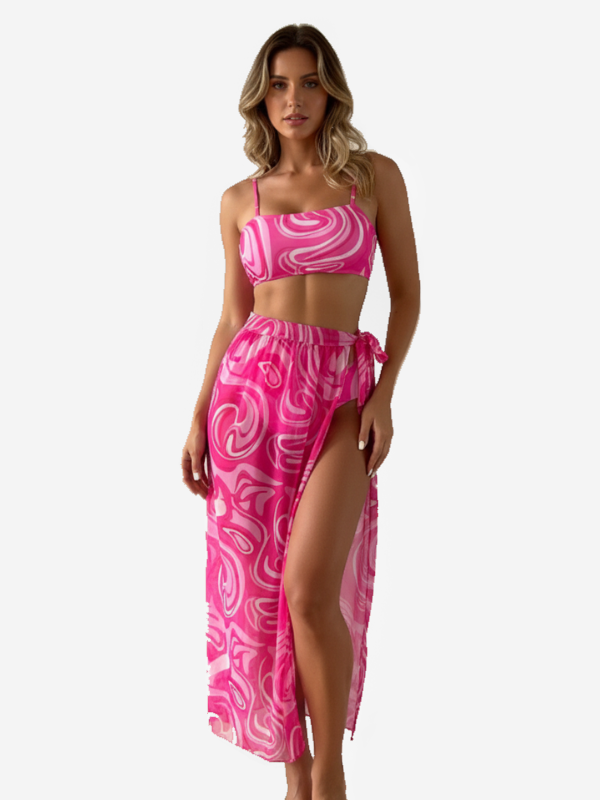 CONJUNTO DE PRAIA FEMININO PINK WAVES