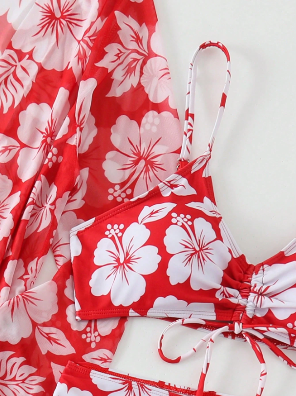 CONJUNTO DE PRAIA EXOTIC RED